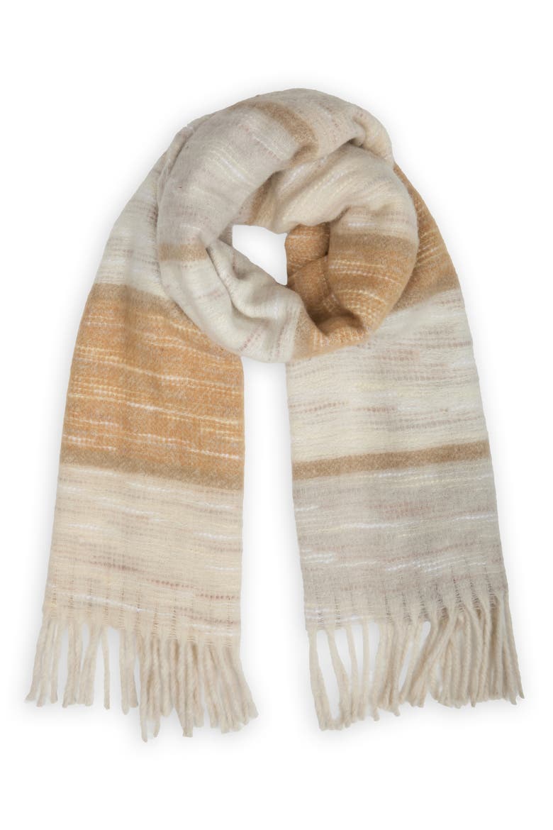 Stripe Oversize Scarf, Alternate, color, NATURAL