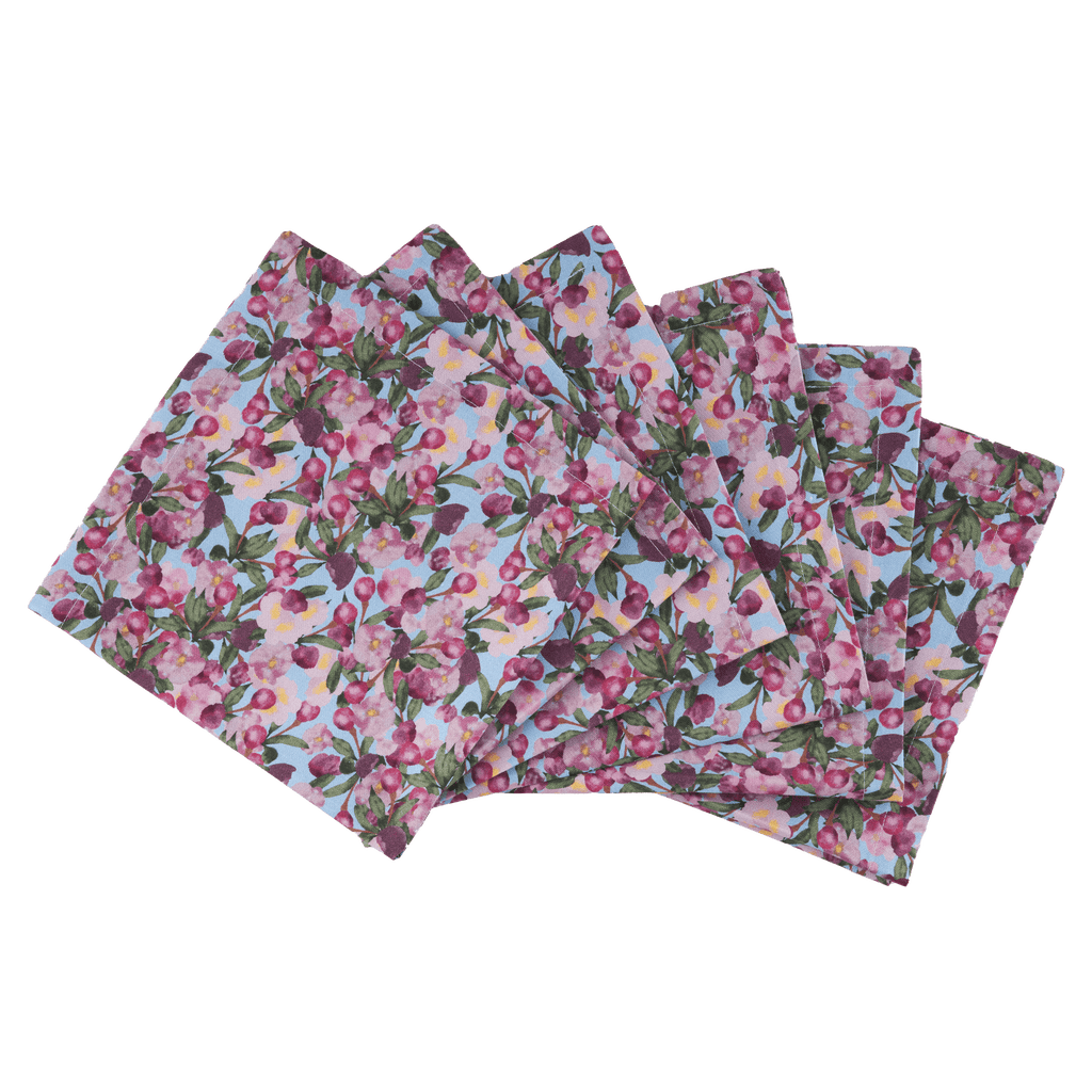 Sophie Williamson Design Romance Is Dead Set-of-six Cotton Napkins In Pink