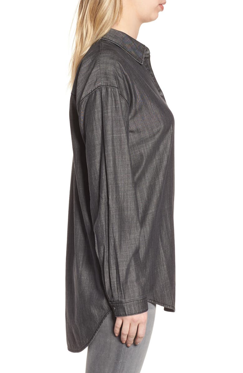 Eileen Fisher Tencel<sup>®</sup> Lyocell & Organic Cotton Tunic Shirt, Alternate, color,