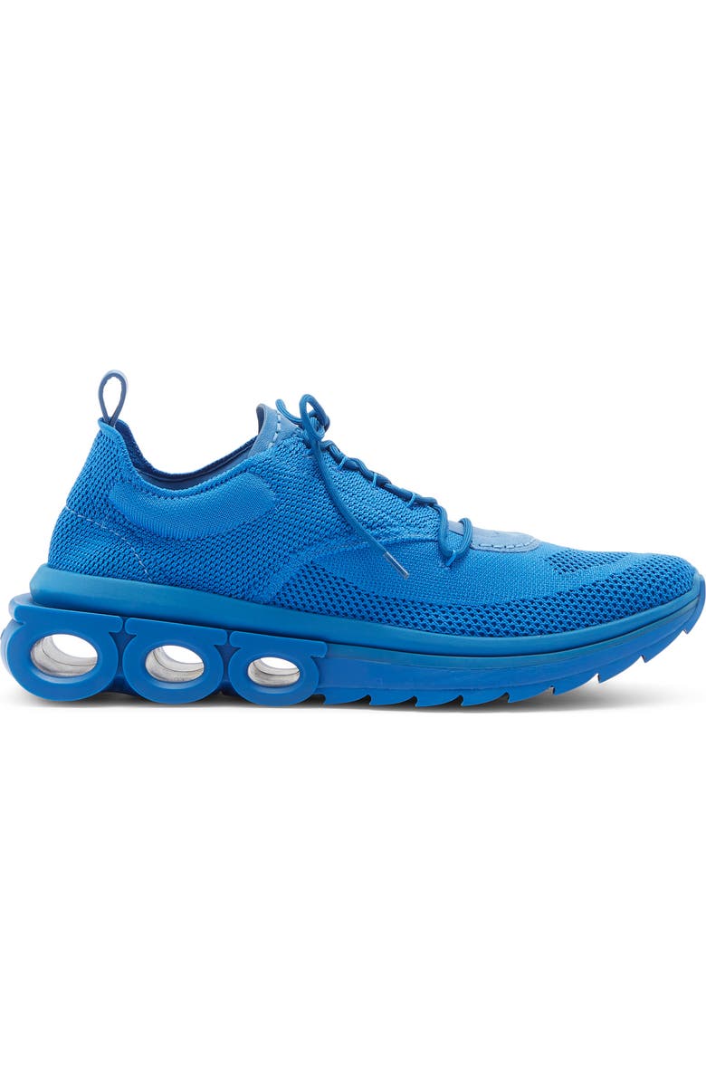 FERRAGAMO Nima Knit Low-Top Sneaker, Alternate, color, Blue