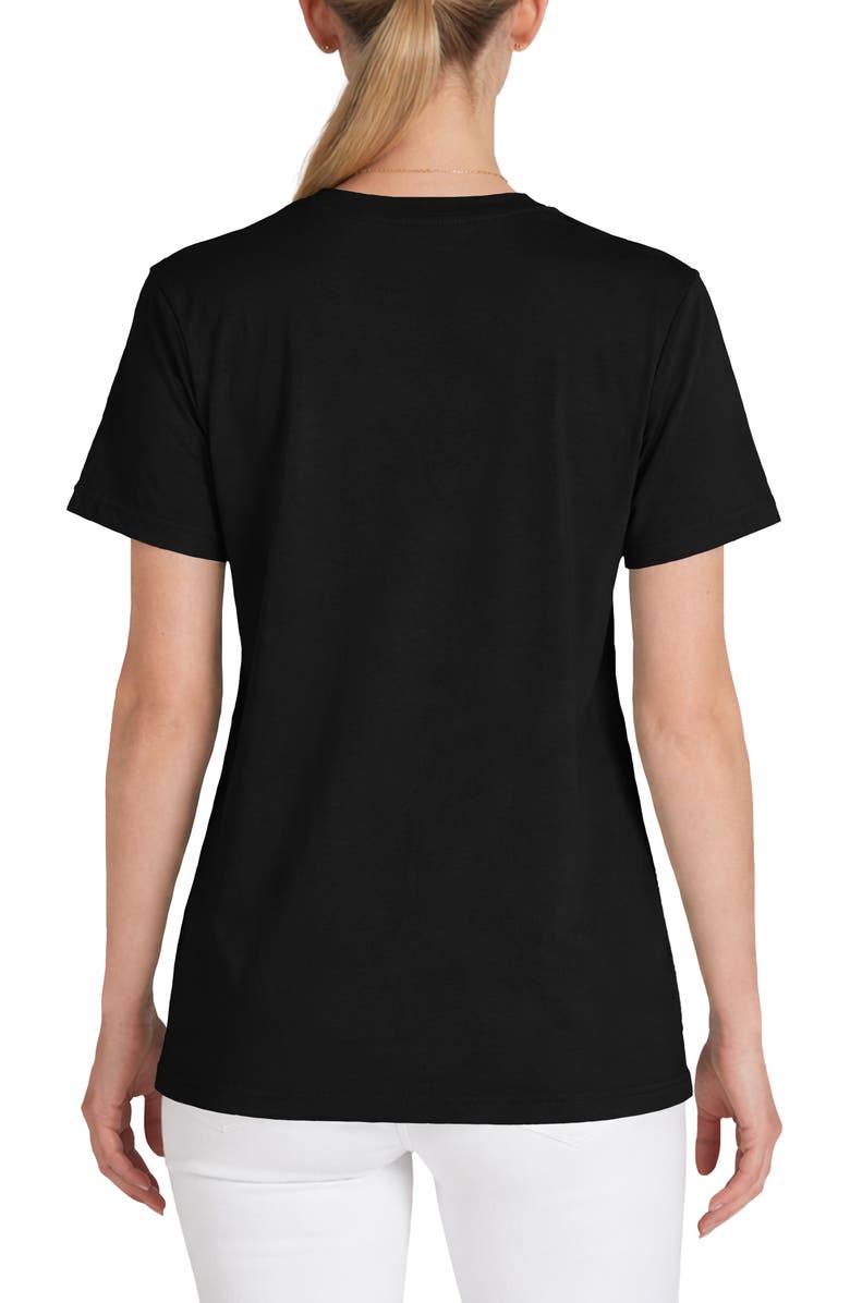 Dalix Womens Pixel Heart Jersey Relaxed Tee, Alternate, color, Black