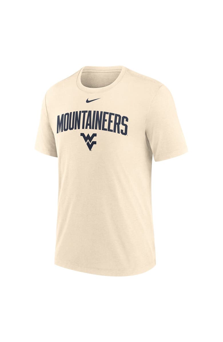 Nike Men's Nike Natural West Virginia Mountaineers Arch Logo Triblend T-Shirt, Alternate, color, Natural