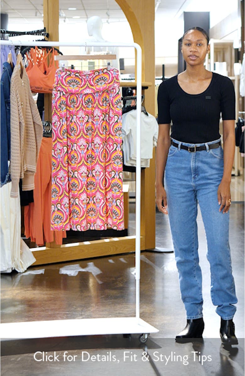 Rosaline Medallion Print Jersey Maxi Skirt, sales video thumbnail