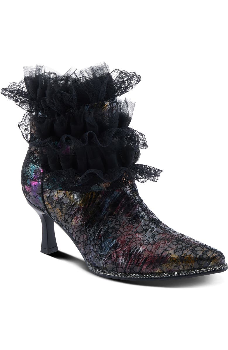 L'Artiste by Spring Step Lacenshine Pointed Toe Bootie, Main, color,