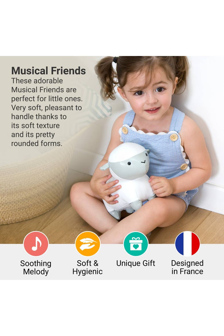 Musical Animals - Sheep, Plush Baby Music Box, Nursery Toy, Alternate, color, White