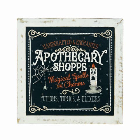 10.25" Halloween "Apothecary Shoppe" Decorative Shadow Box
