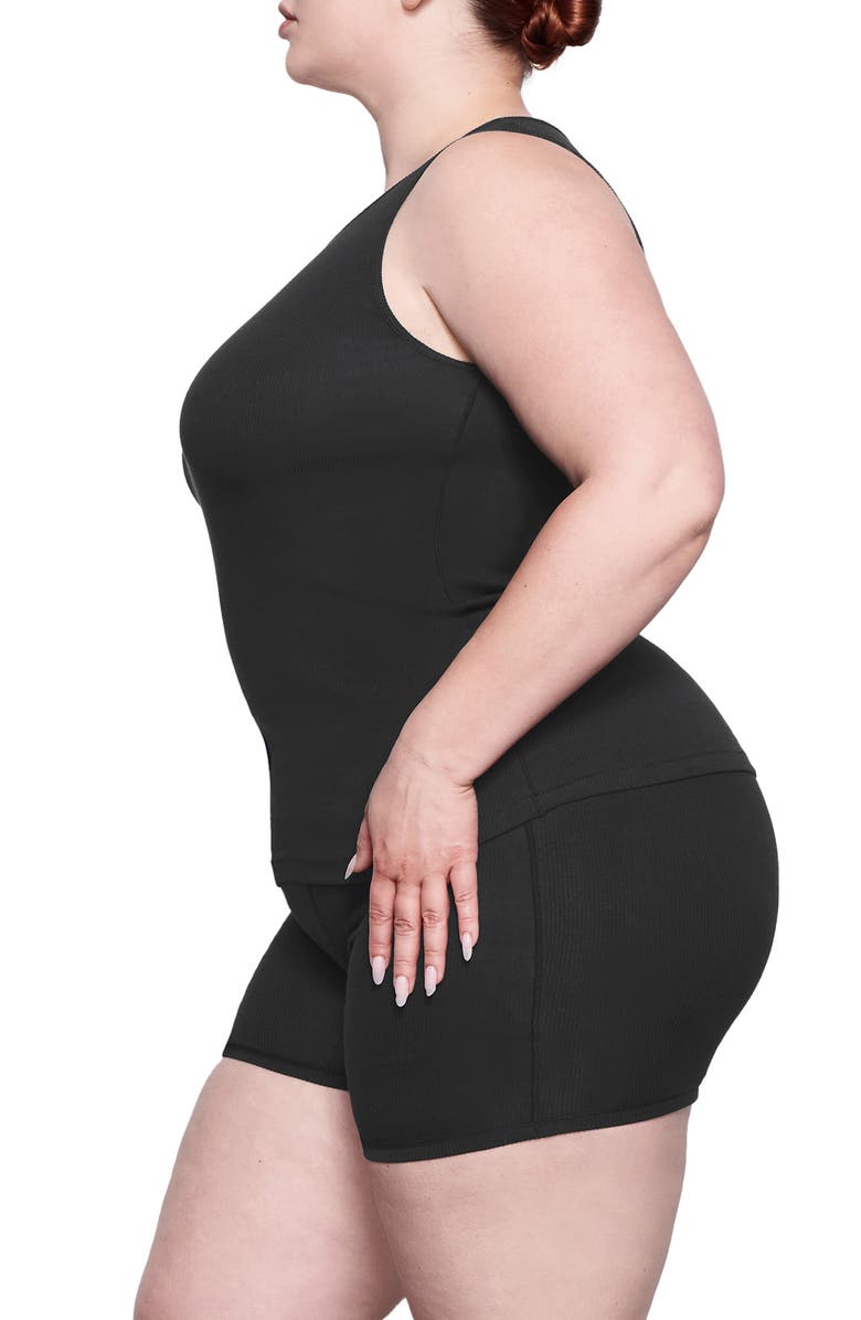 SKIMS Stretch Cotton Rib Long Tank, Alternate, color,