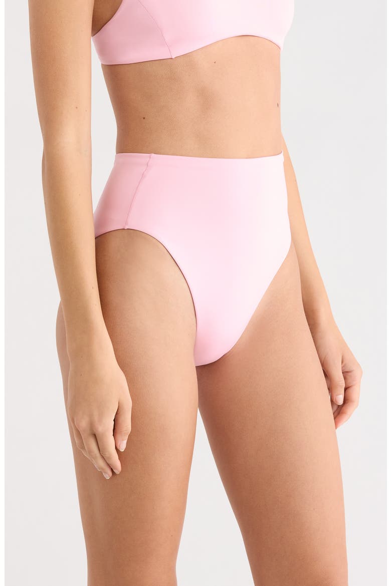 Hi Hi High Waist Bikini Bottoms, Alternate, color, DELIGHT LIGHT PINK