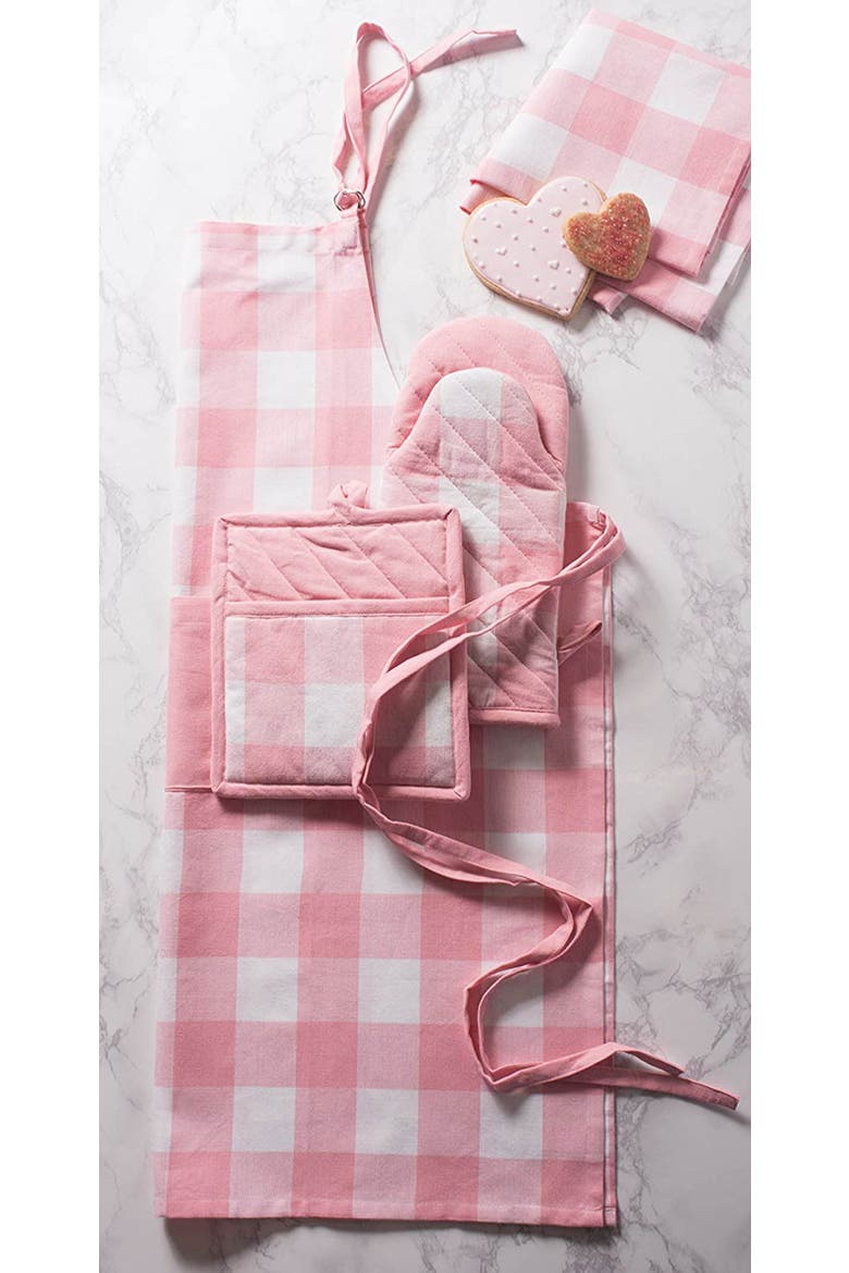 Buffalo Check Dishtowel Set/3, Alternate, color, Pink