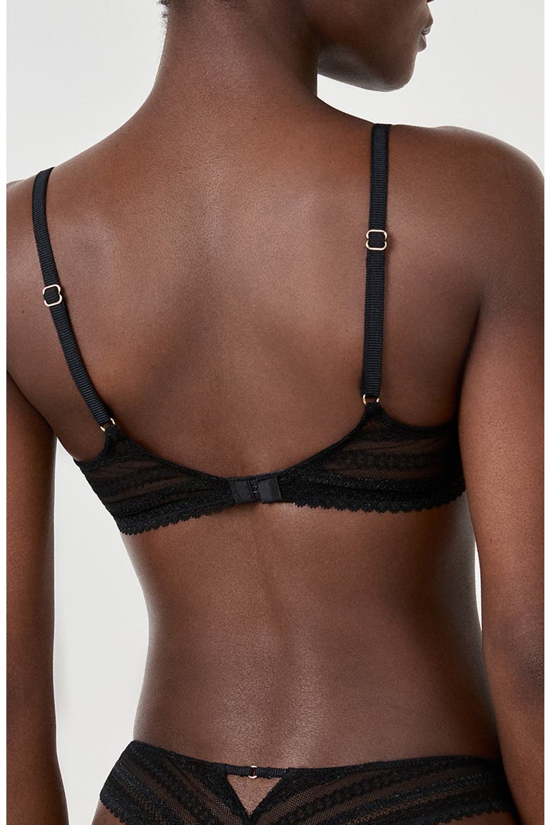 Aura N°9 Underwire Balconette Bra, Alternate, color, BLACK