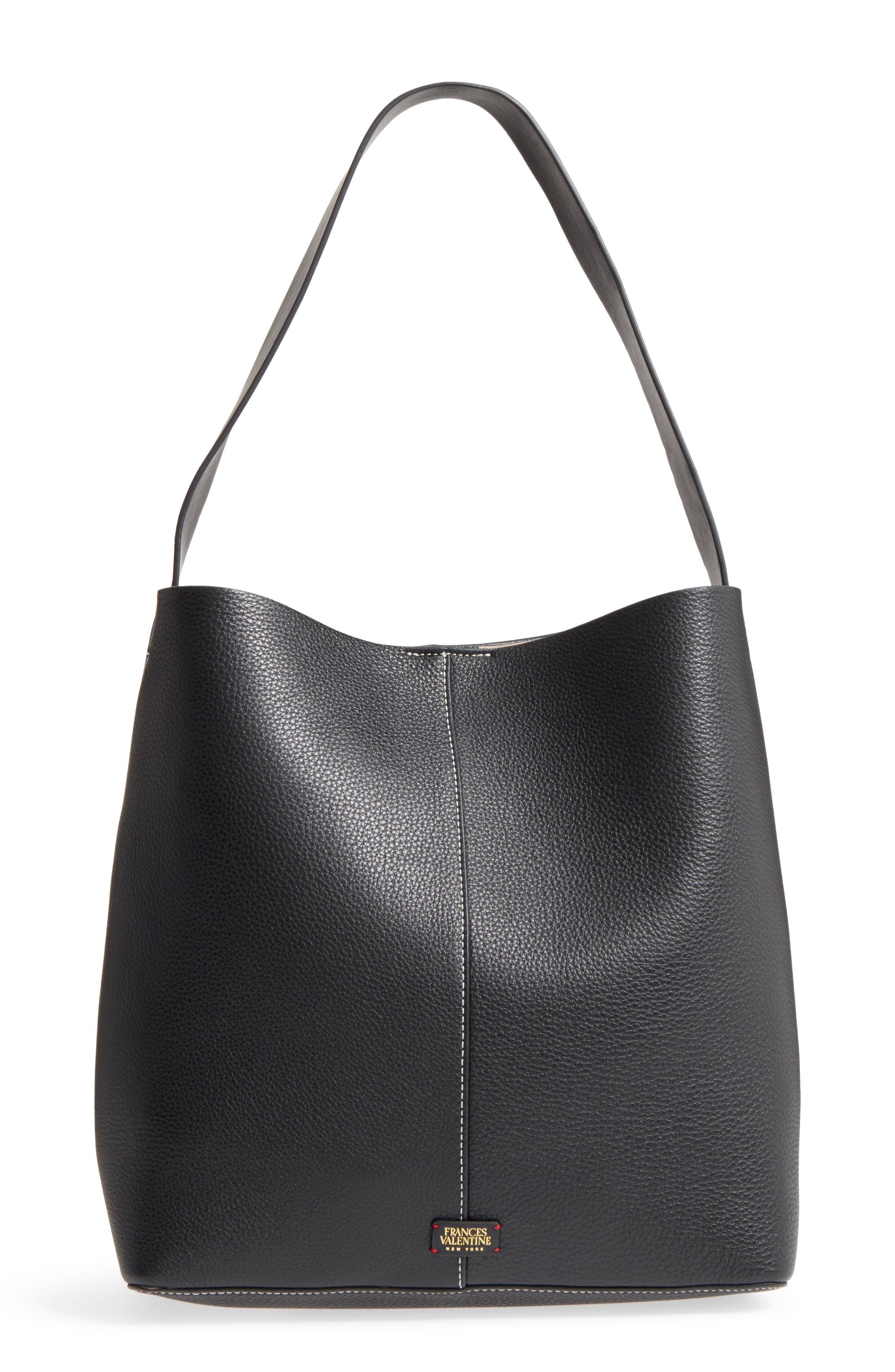 Frances Valentine Large Leather Shoulder Bag, Main, color, 
