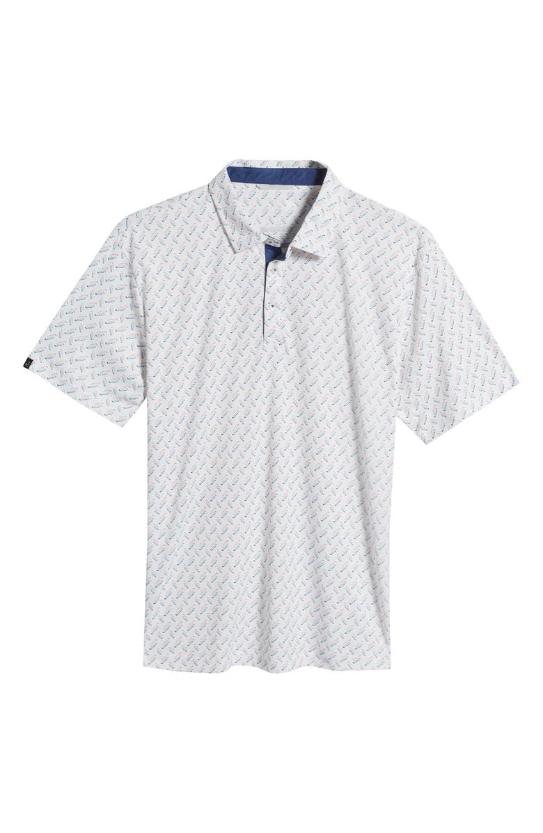 Swannies Max Golf Club Print Golf Polo, Alternate, color, White