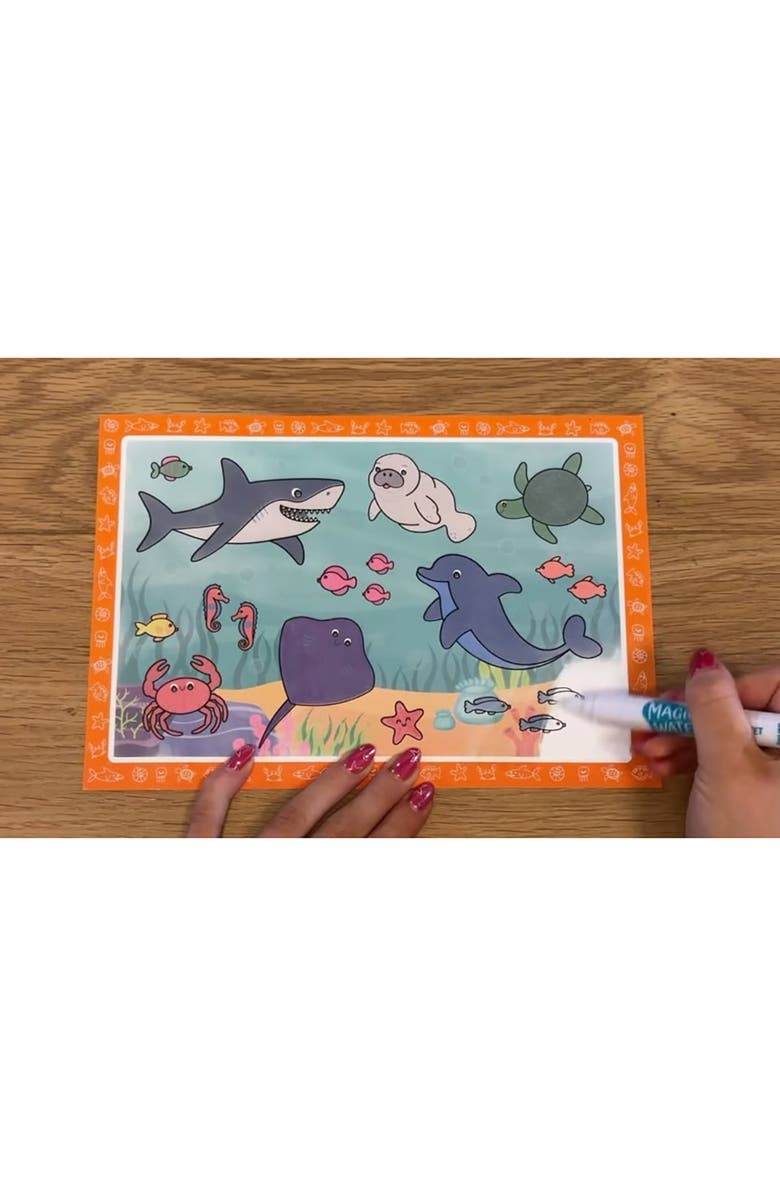 Buddy & Barney Magic Water Drawing Set, Ocean Animal Themed Activity, Kids 3+, Alternate, color, Multicolored