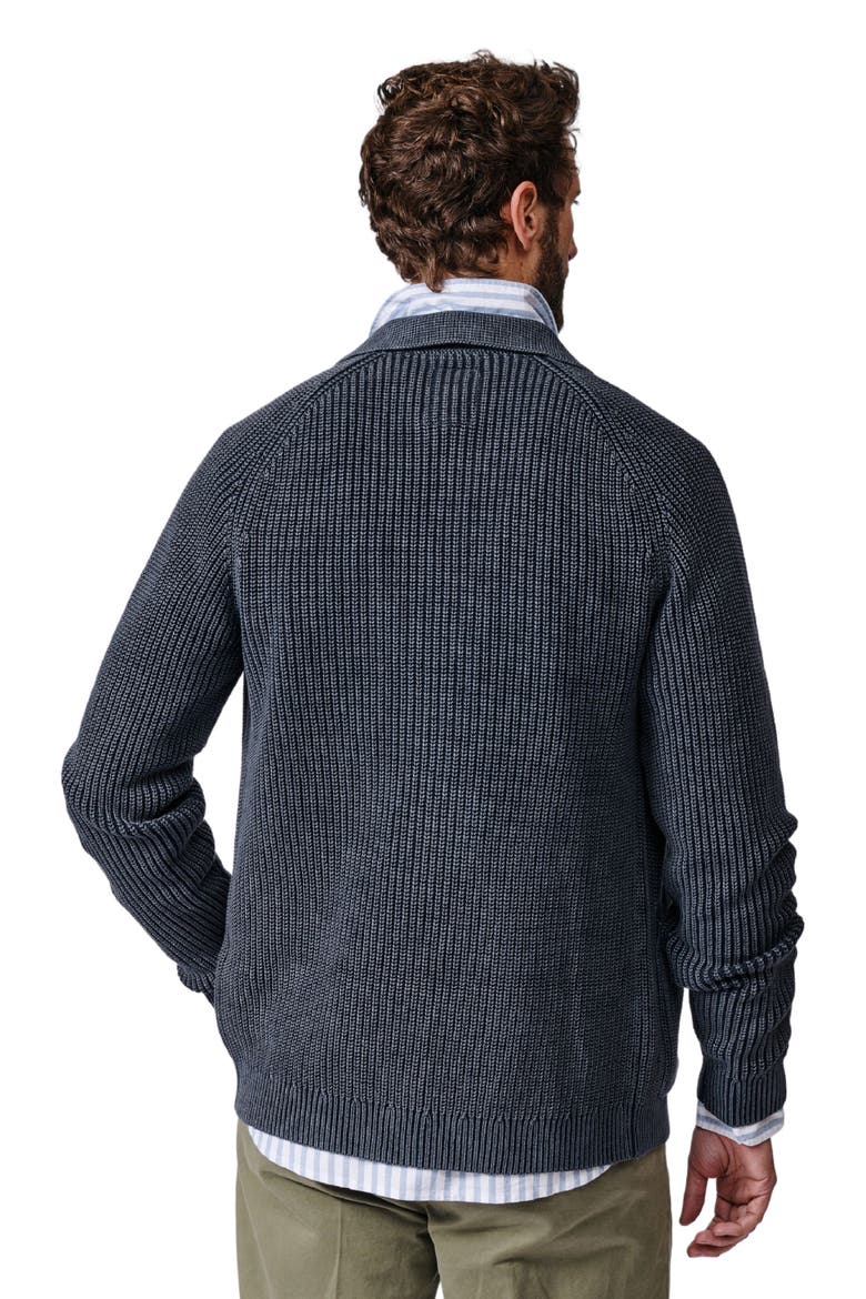 Martin Long Sleeve Collared Cardigan, Alternate, color, Navy