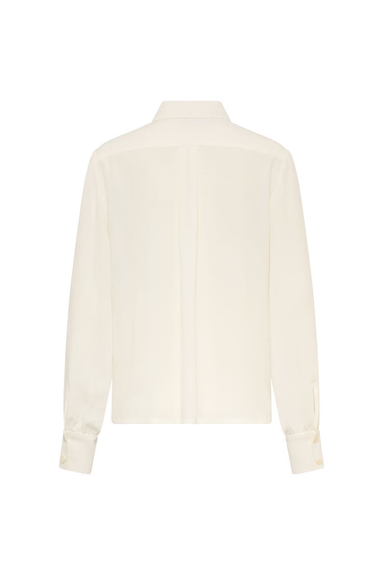Long Sleeve Blouse With Bow Detail, Alternate, color, Ecru