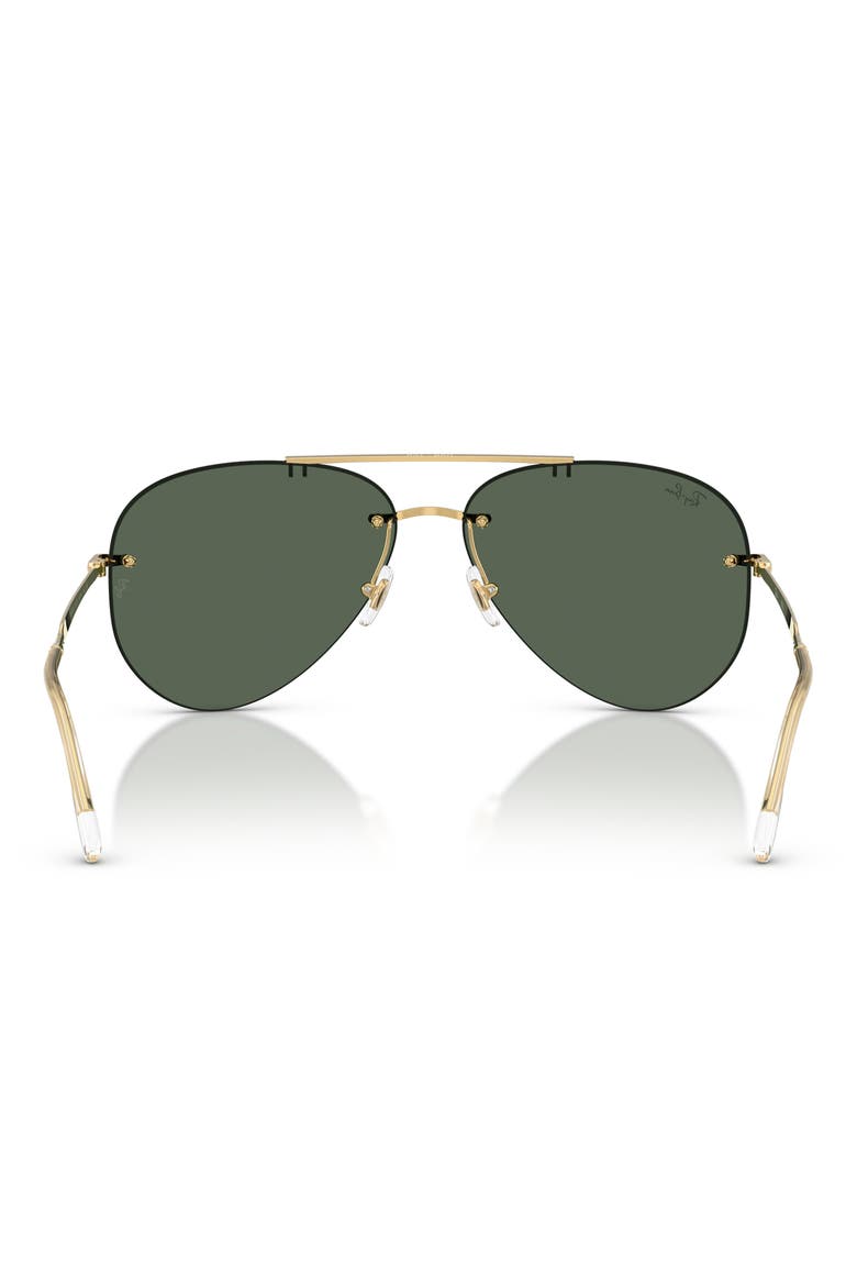 62mm Oversize Pilot Sunglasses, Alternate, color, ARISTA / DARK GREEN