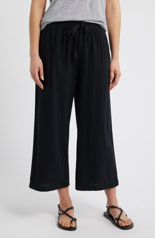 CASLONR CASLON(R) DRAWSTRING WIDE LEG LINEN BLEND PANTS 