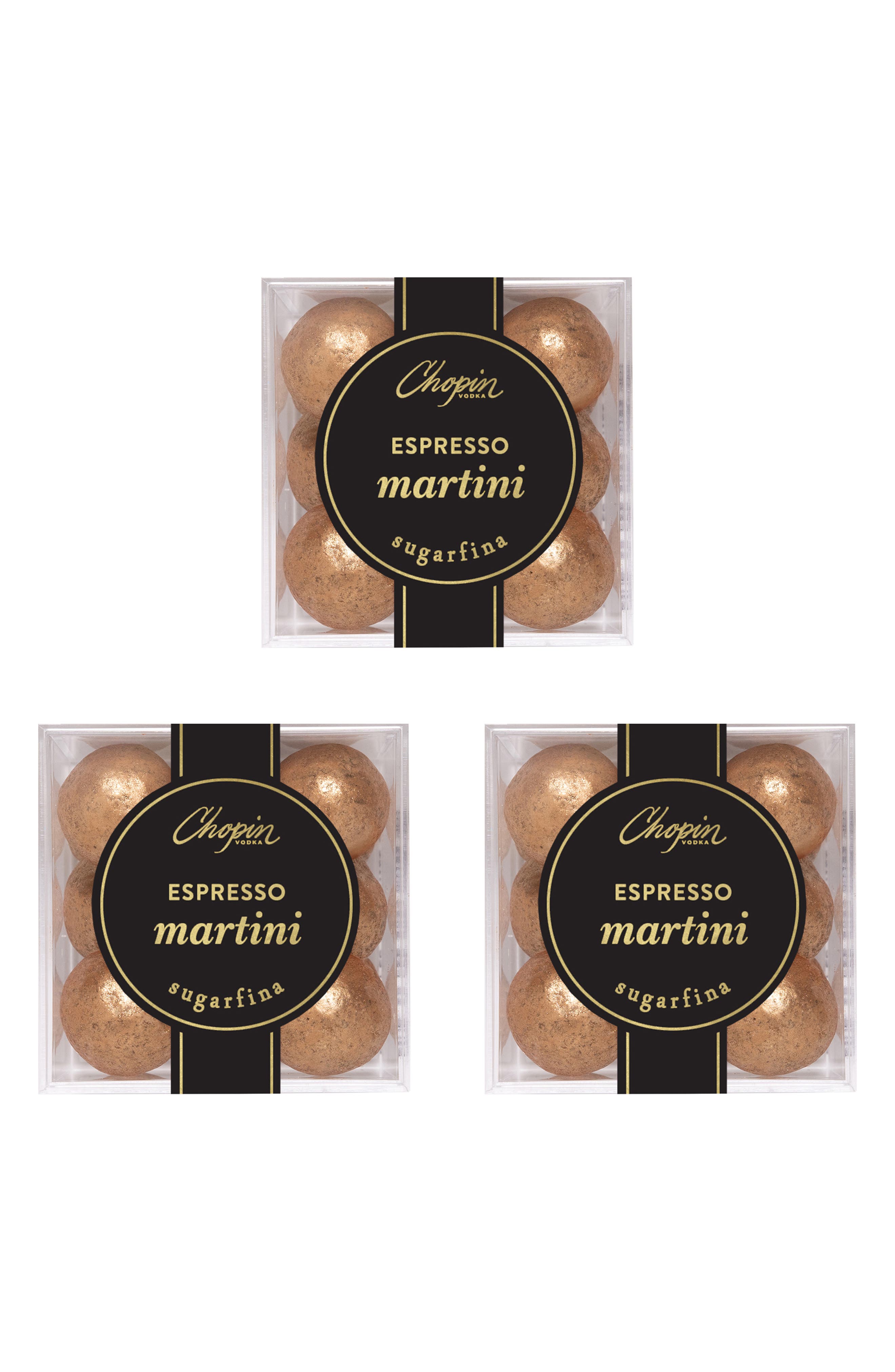 sugarfina Espresso Martini Truffles Set of 3 Candy Cubes