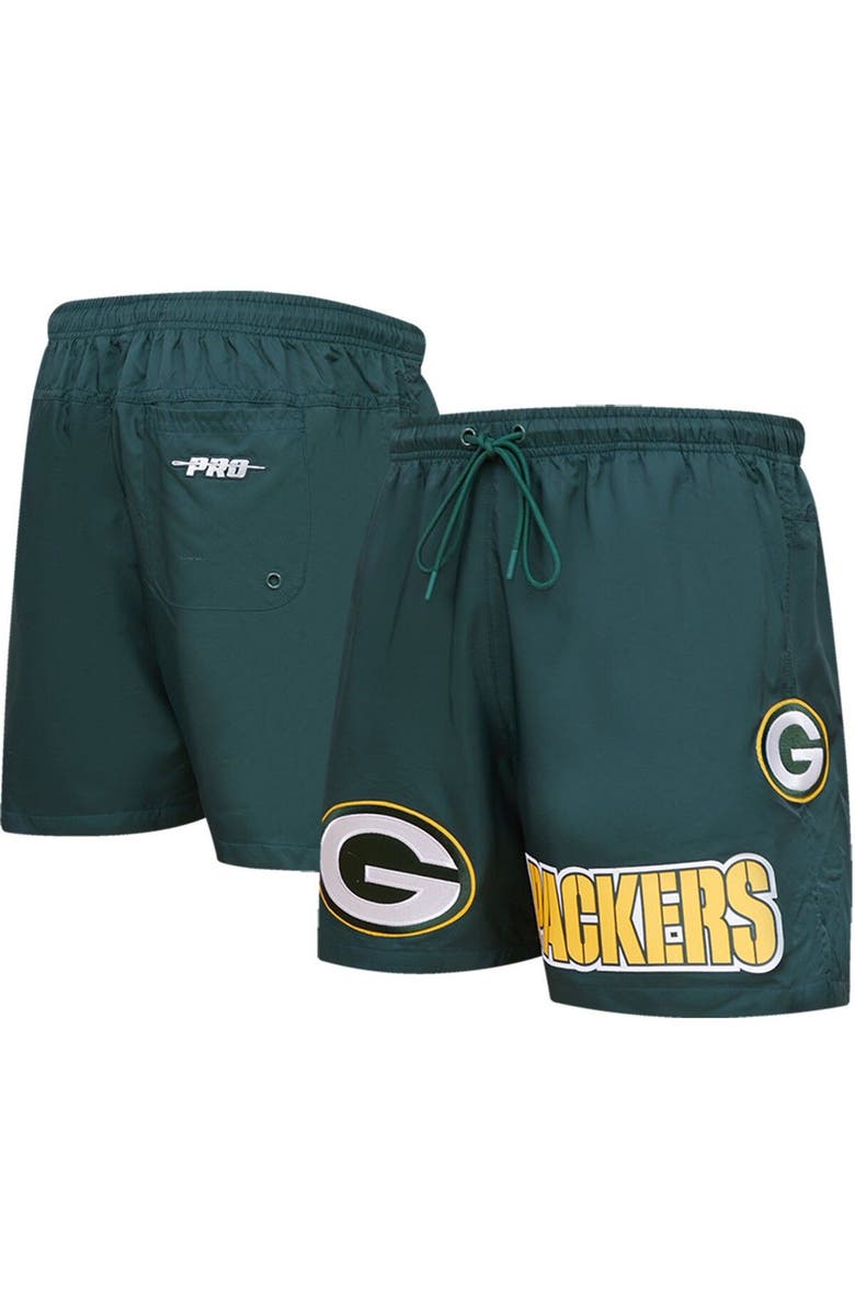 PRO STANDARD Men's Pro Standard Green Green Bay Packers Woven Shorts, Main, color, Green