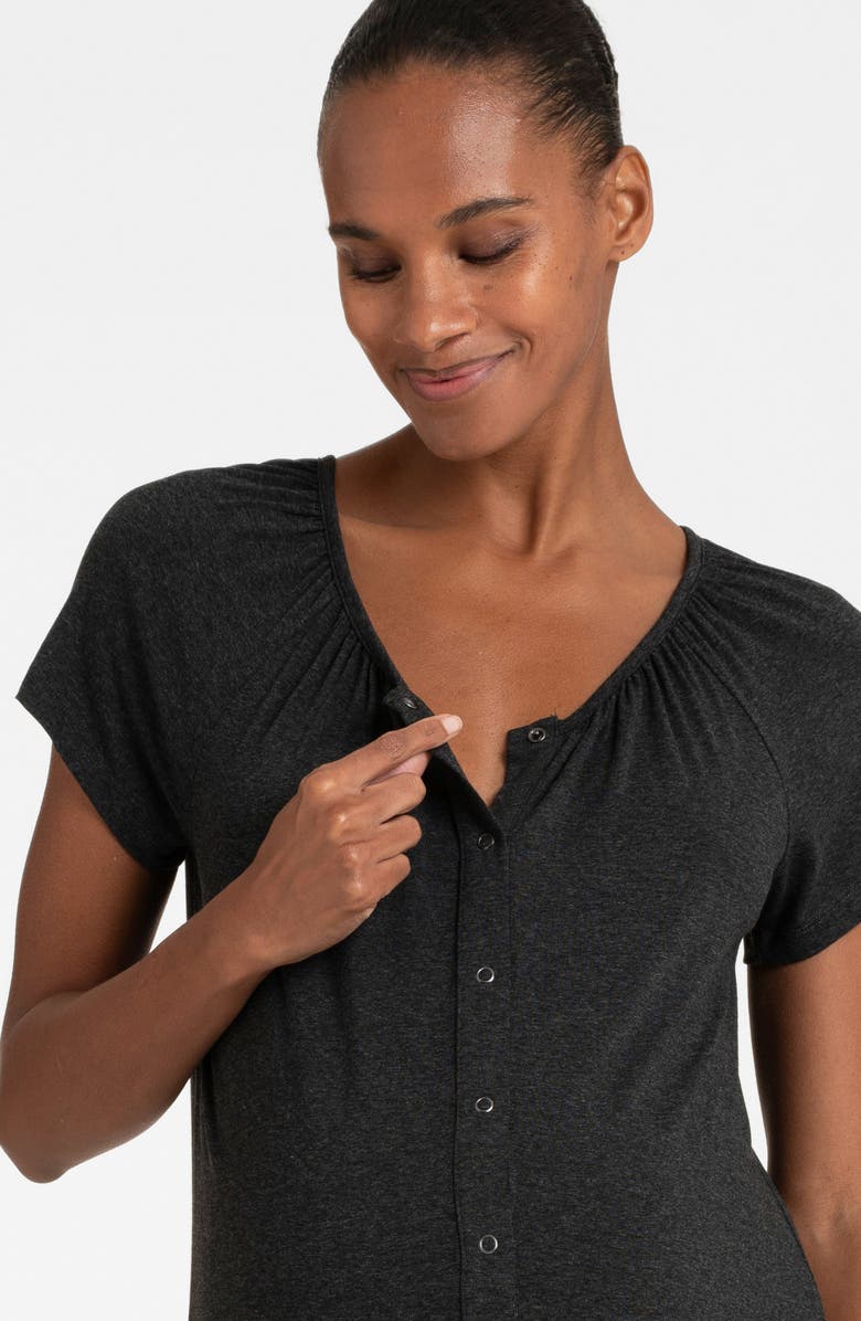 Seraphine Hospital Bag 4-Piece Maternity/Nursing Sleep Set, Alternate, color, 