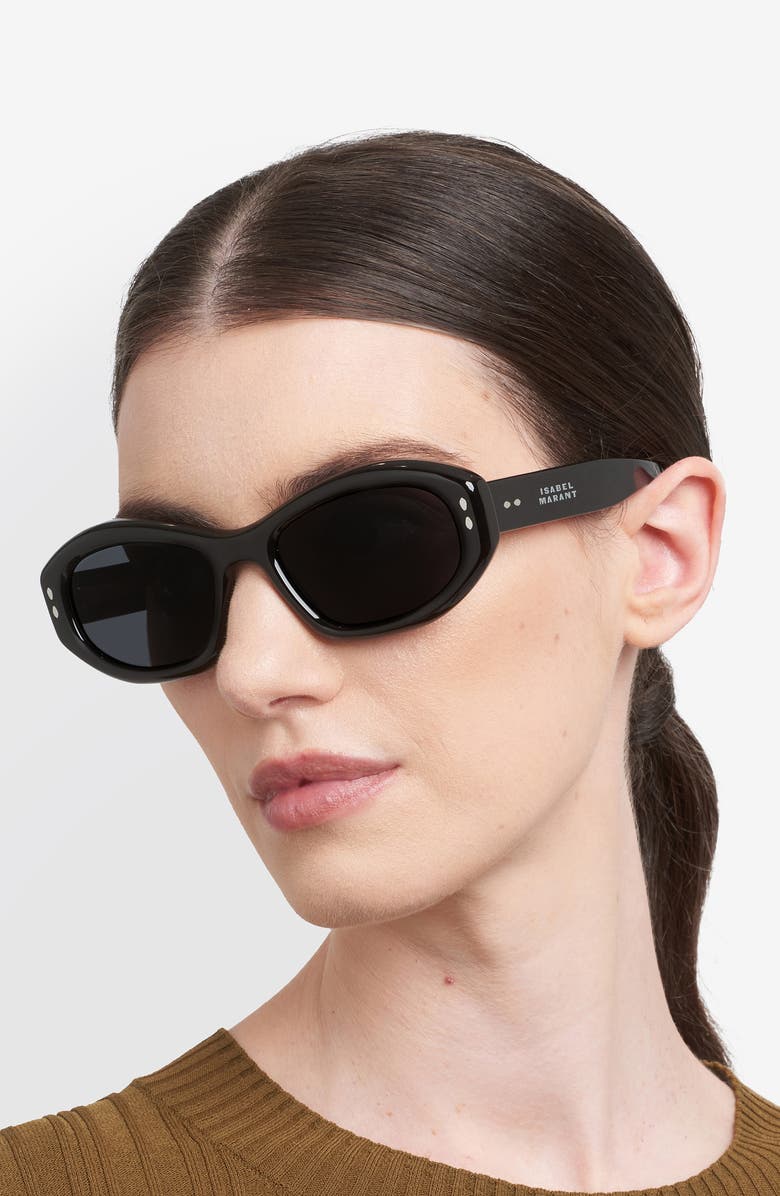 Isabel Marant 55mm Cat Eye Sunglasses, Alternate, color, Black/ Grey