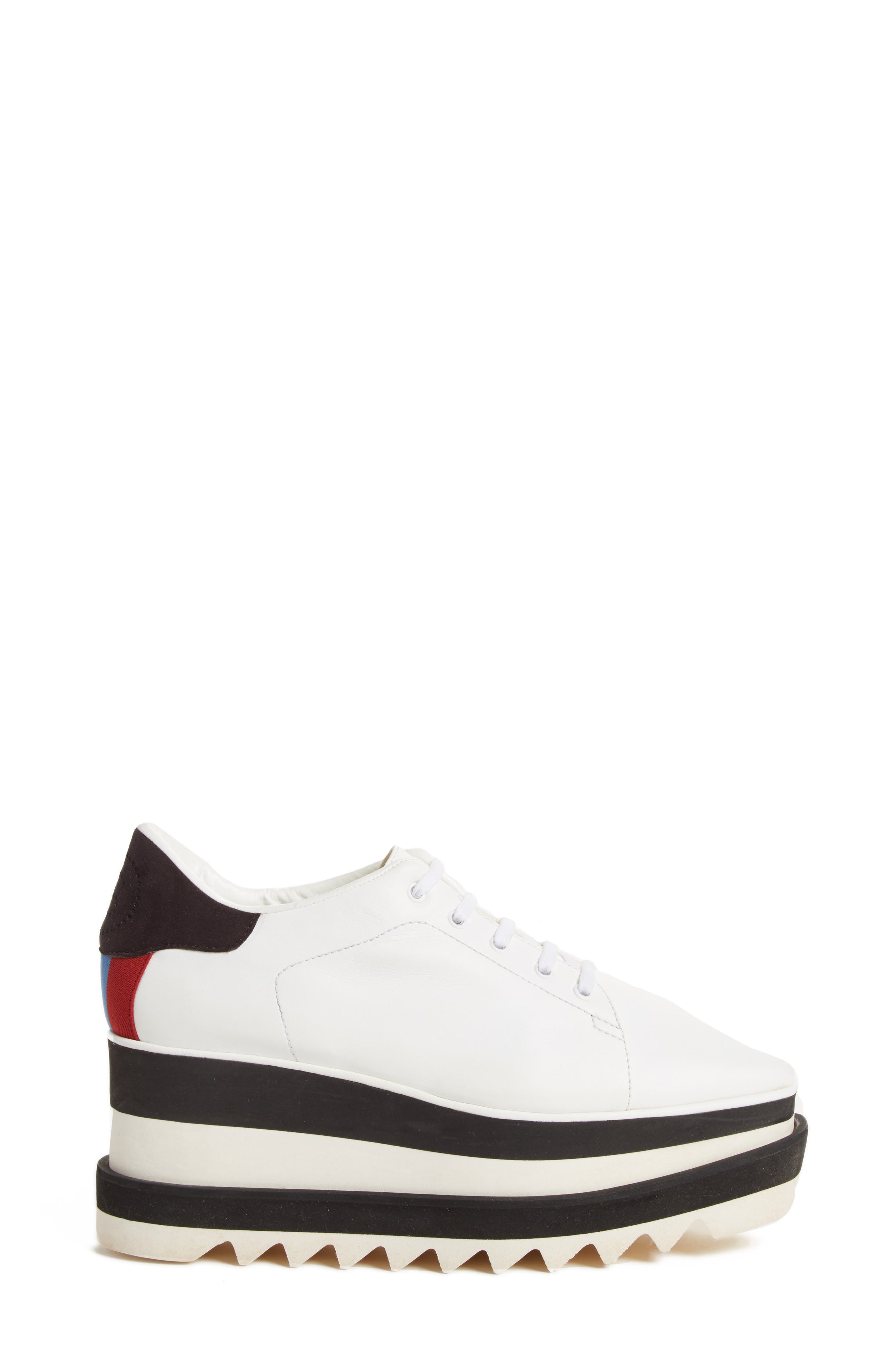 Sneak-Elyse Platform Sneaker, Alternate, color, WHITE/ BLACK