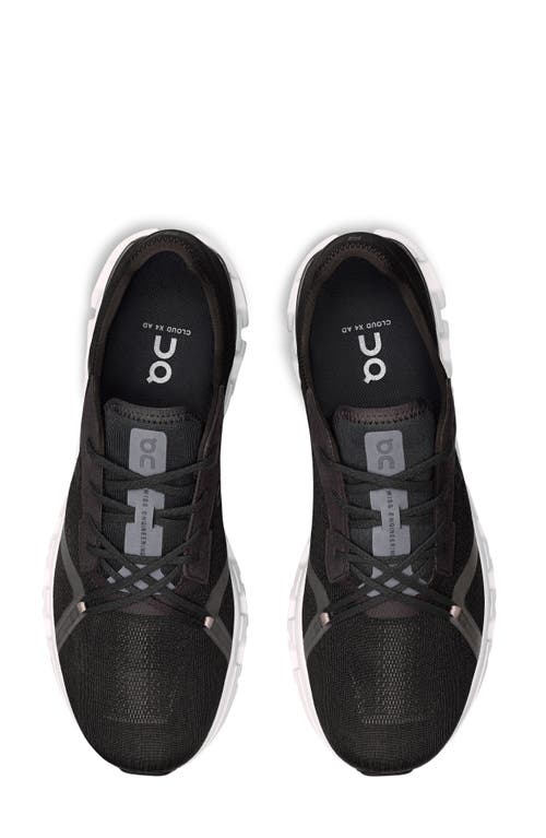 On Running Sneakers Cloud X 4 Ad On In Mesh Riciclato In Black/asphalt