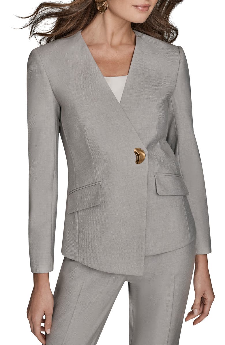 Donna Karan New York Collarless Blazer, Alternate, color, Vapor Multi