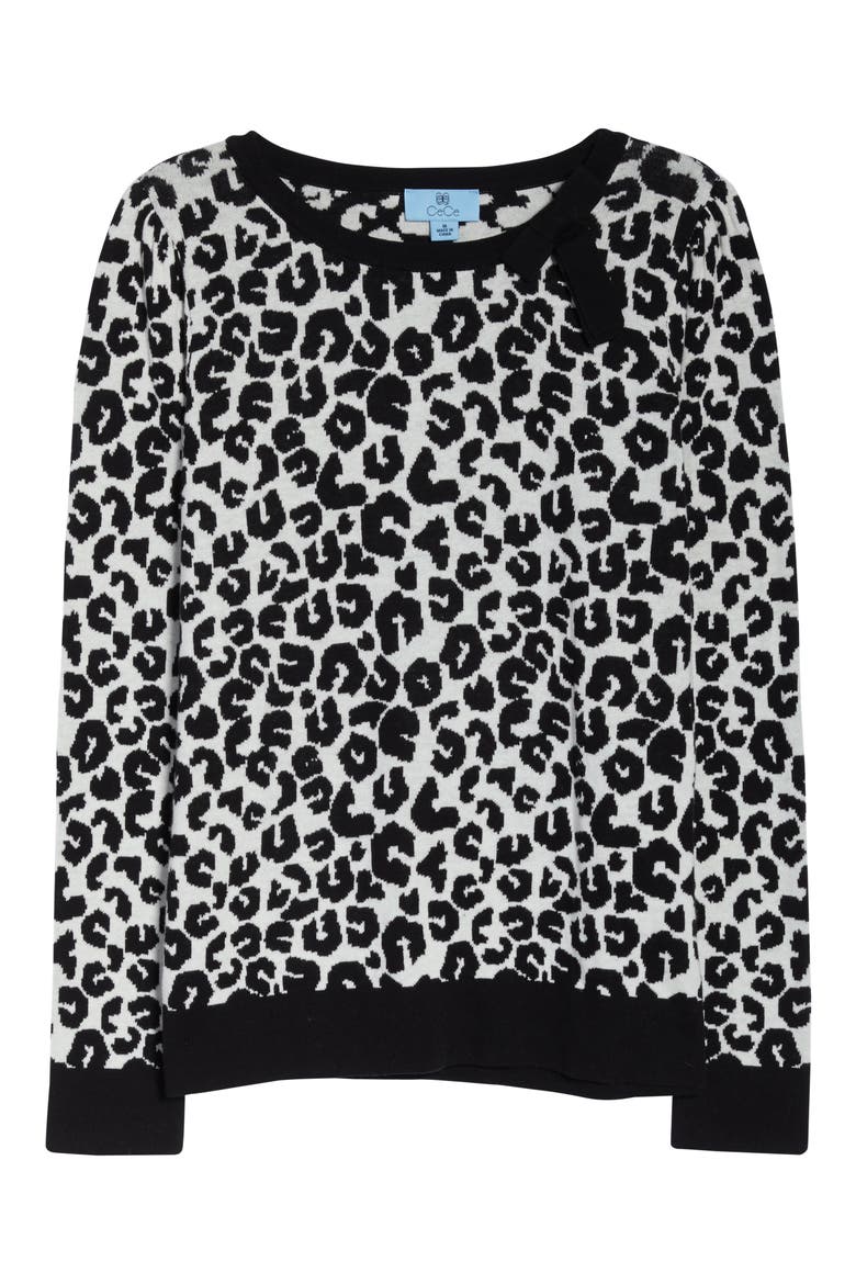 Leopard Cotton Sweater, Alternate, color, ANTIQUE WHITE