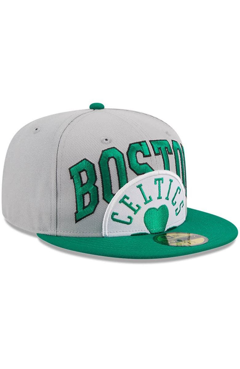New Era Men's New Era Gray/Kelly Green Boston Celtics Tip-Off Two-Tone 59FIFTY Fitted Hat, Alternate, color, Gray
