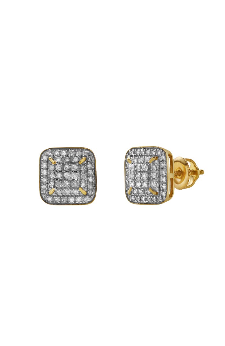 LuvMyJewelry Sonhar 10K Yellow Gold Diamond Unisex Earrings - 0.32 Cts, Main, color, 