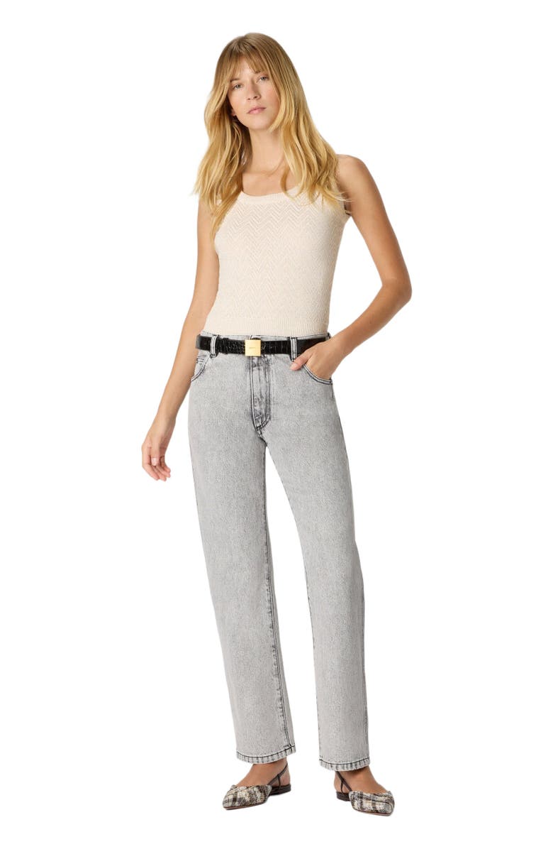 Missoni Cotton Blend Tank Top With Zigzag Pattern, Main, color, Beige