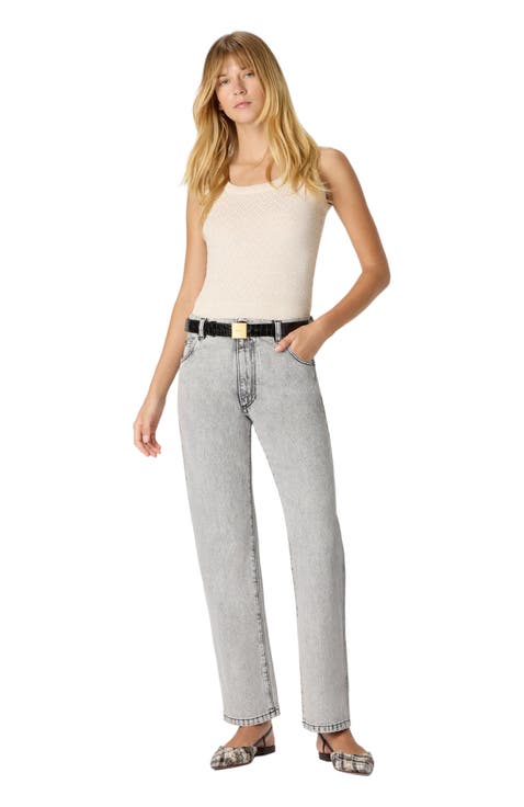 Cotton Blend Tank Top With Zigzag Pattern