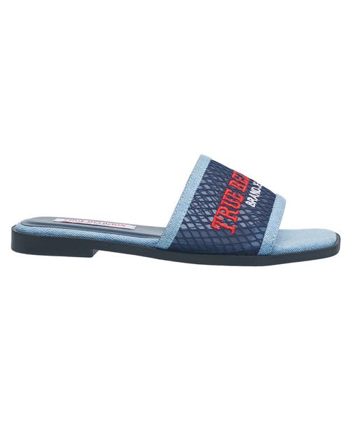 True Religion Brat Mesh Slip On Sandal In Blue