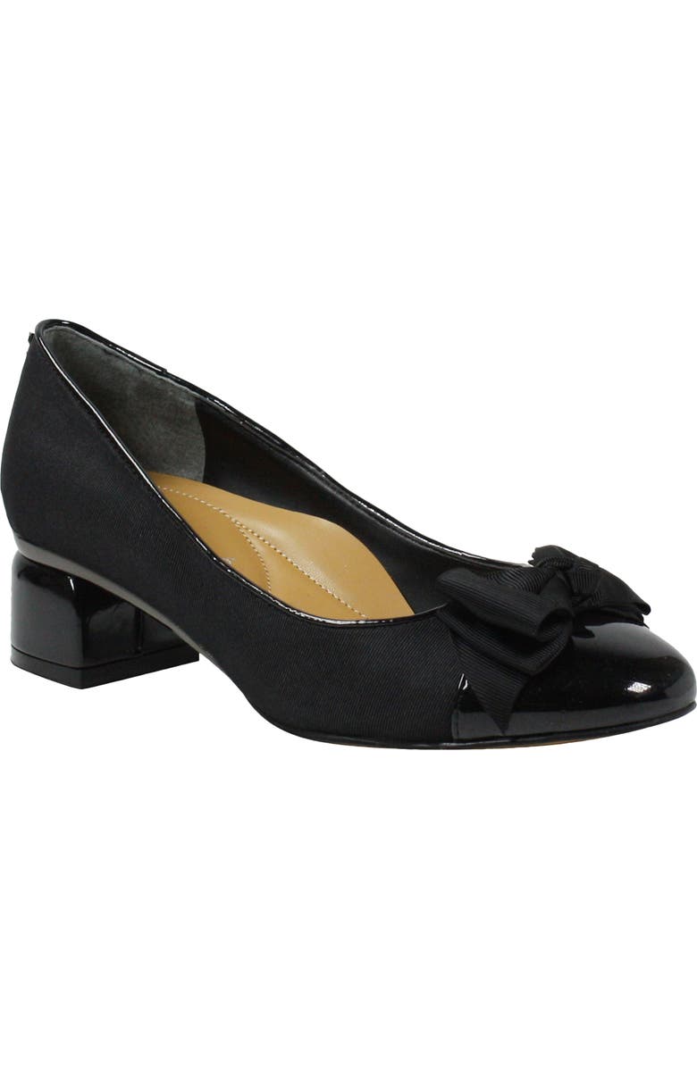 J. Reneé Gelar Bow Cap Toe Pump, Main, color,