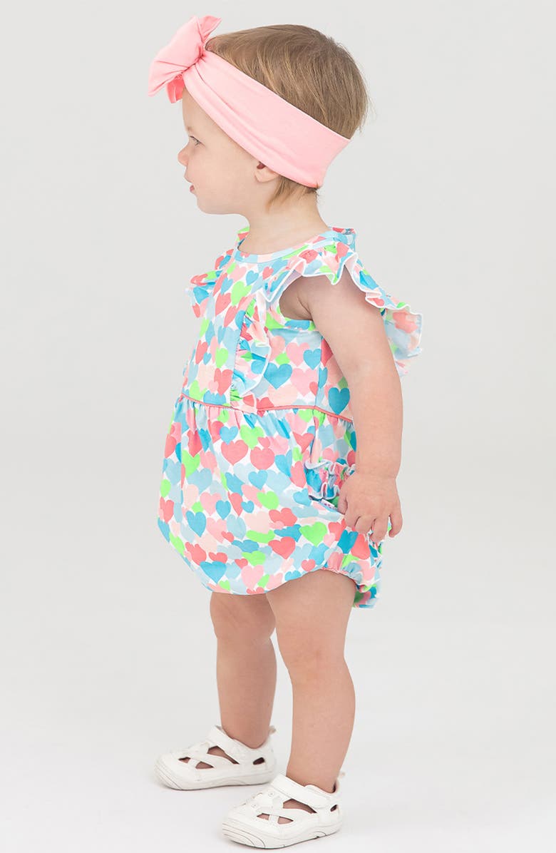 RuffleButts Bubble Romper & Headband Set, Alternate, color, 