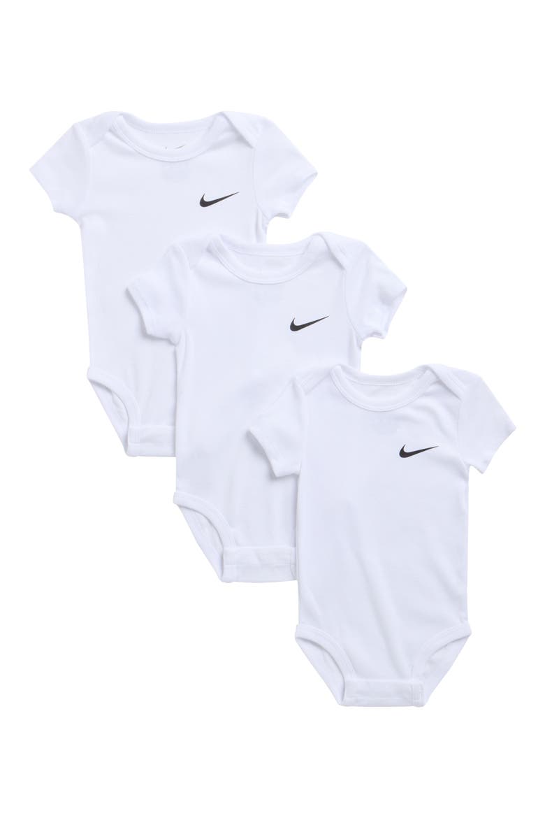 Mini Me 3-Pack Bodysuits, Main, color, 001WHITE