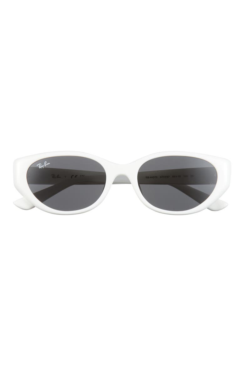 55mm Pillow Sunglasses, Main, color, WHITE