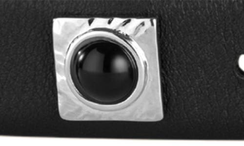 Aureum Studded Belt In Black And Silver