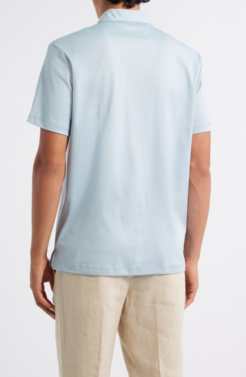 Aurélien Aur1 Solid Cotton Polo In Blue