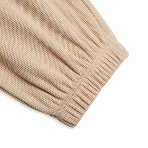 Tomboyx Rib Drawstring Jogger In Brown