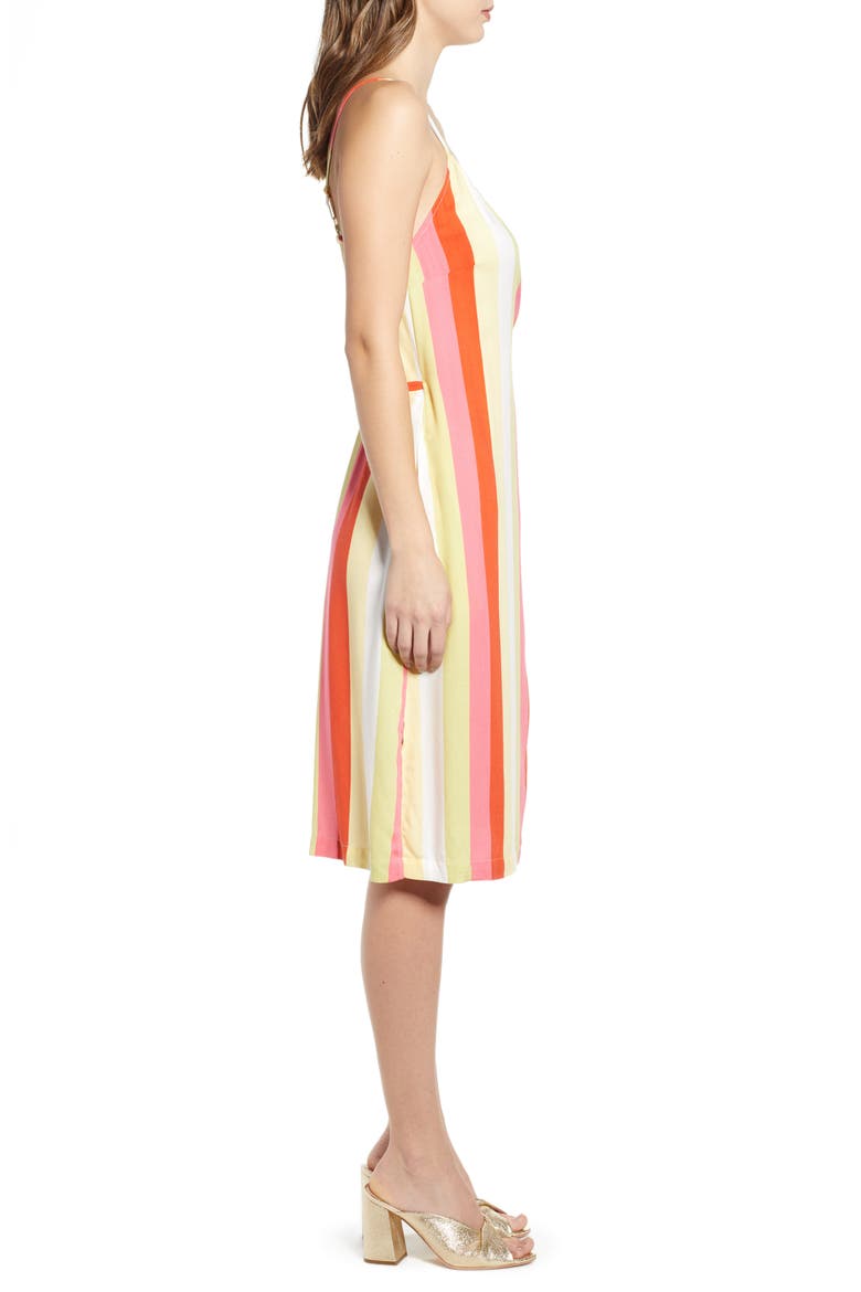Everyday Wrap Dress, Alternate, color, RED SCARLETT LOLLIPOP STRIPE