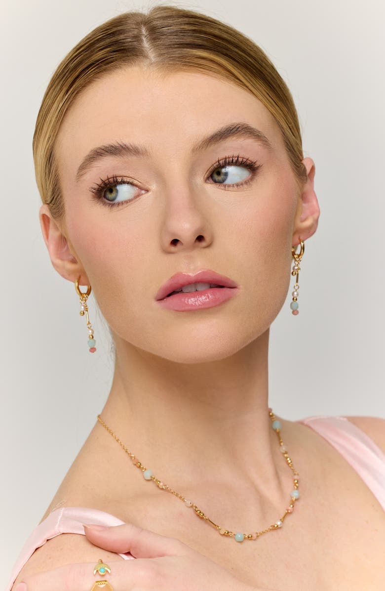 LA MENO Soft Dawn Hoop Earrings, Alternate, color, Gold