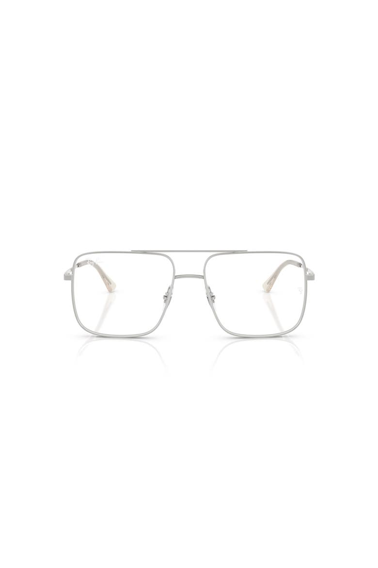 54mm Square optical glasses, Alternate, color, Silver