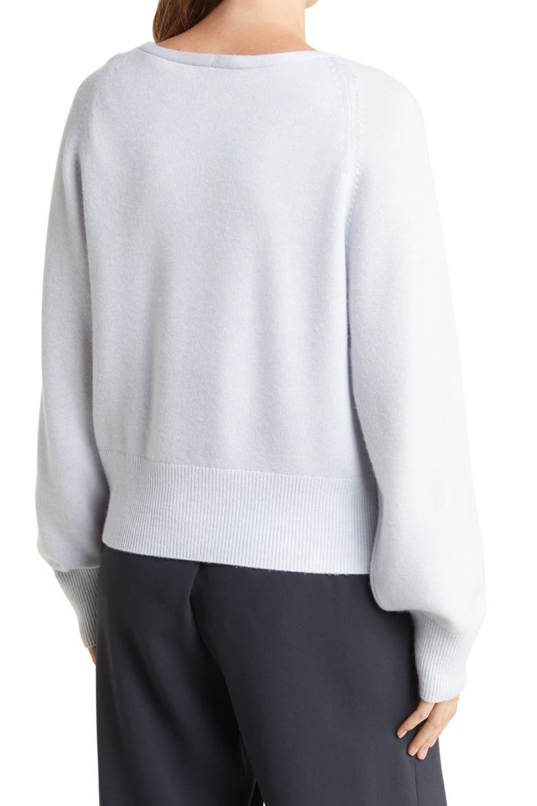 Raglan Sleeve Wool & Cashmere Cardigan, Alternate, color, H POWDER BLUE