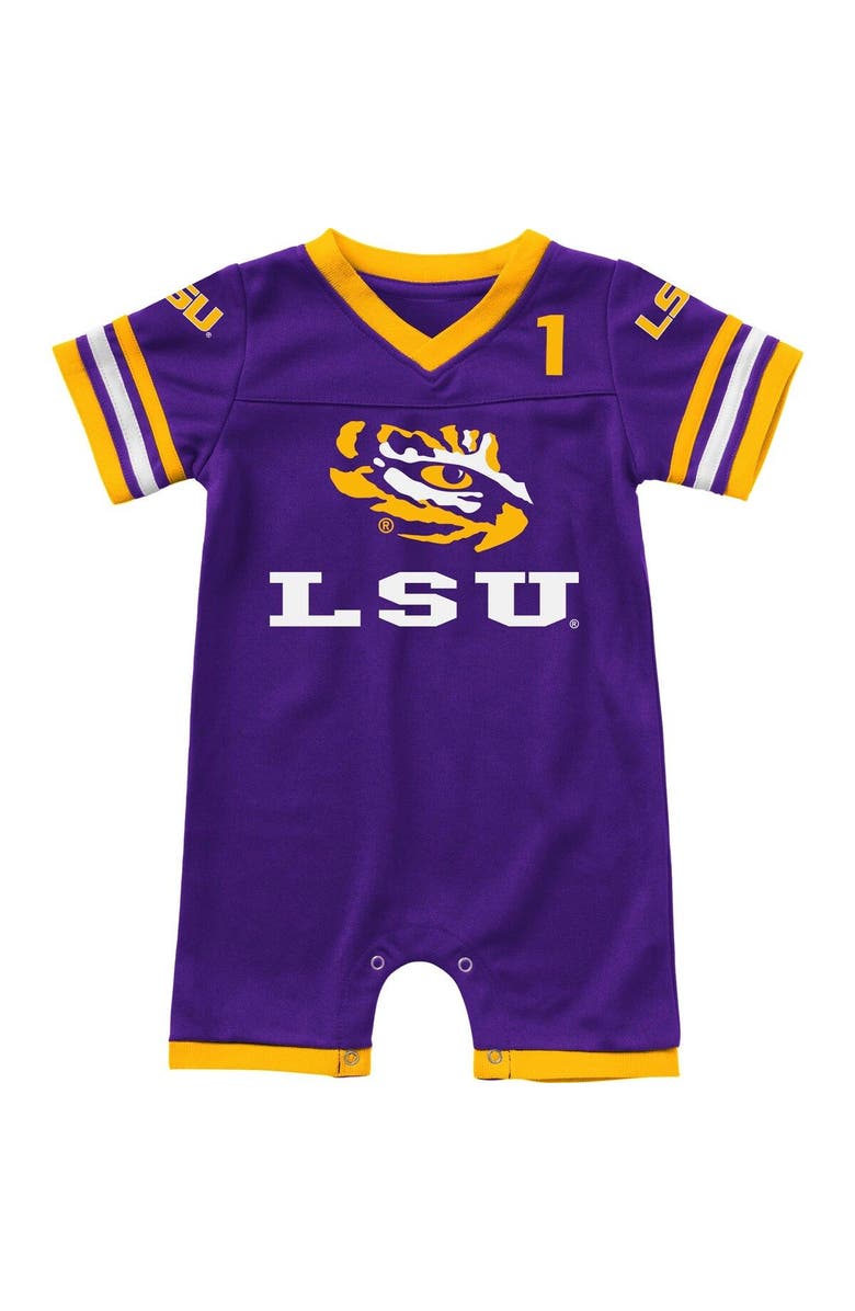 COLOSSEUM Infant Colosseum Purple LSU Tigers Bumpo Football Romper, Main, color, Purple