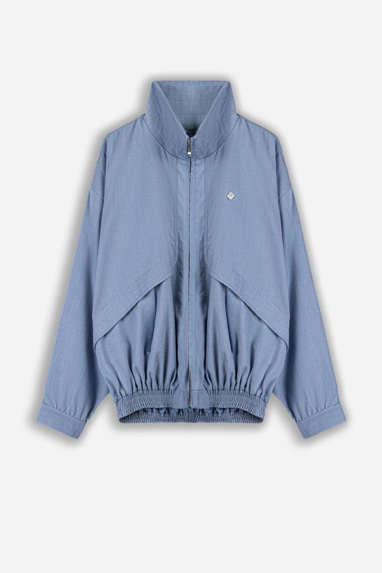 Stand Collar Zip Jacket, Alternate, color, Blue