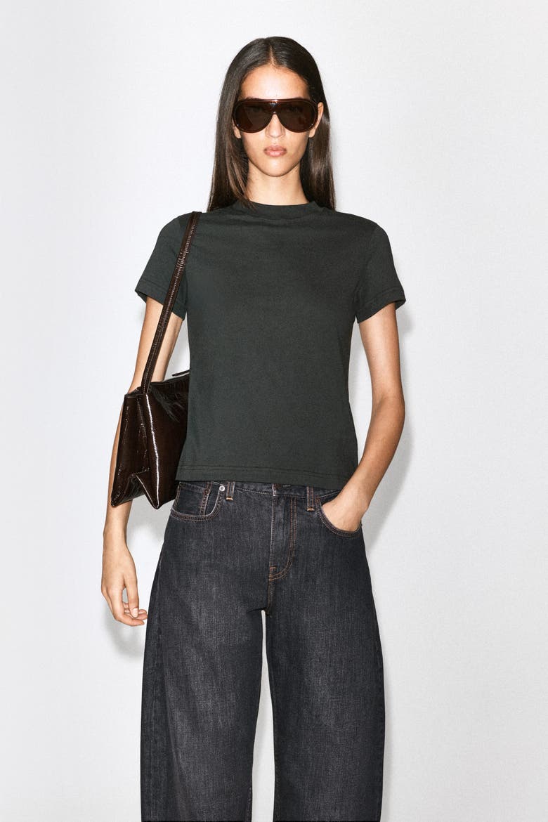 Brushed-Cotton Shirt, Main, color, BLACK