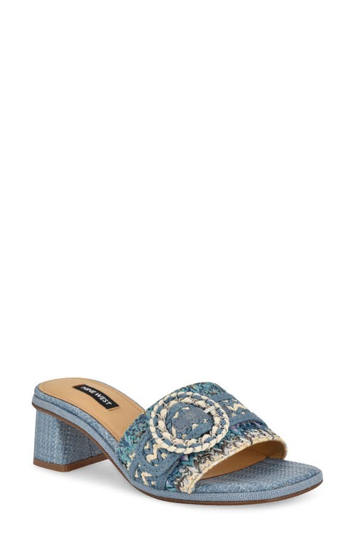 Shop Nine West Ending Sandal In Medium Blue