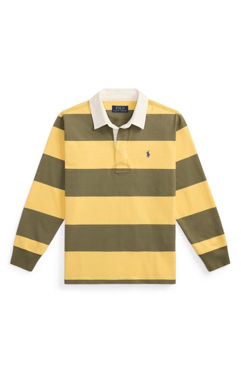 Kids' Striped Long Sleeve Rugby Shirt